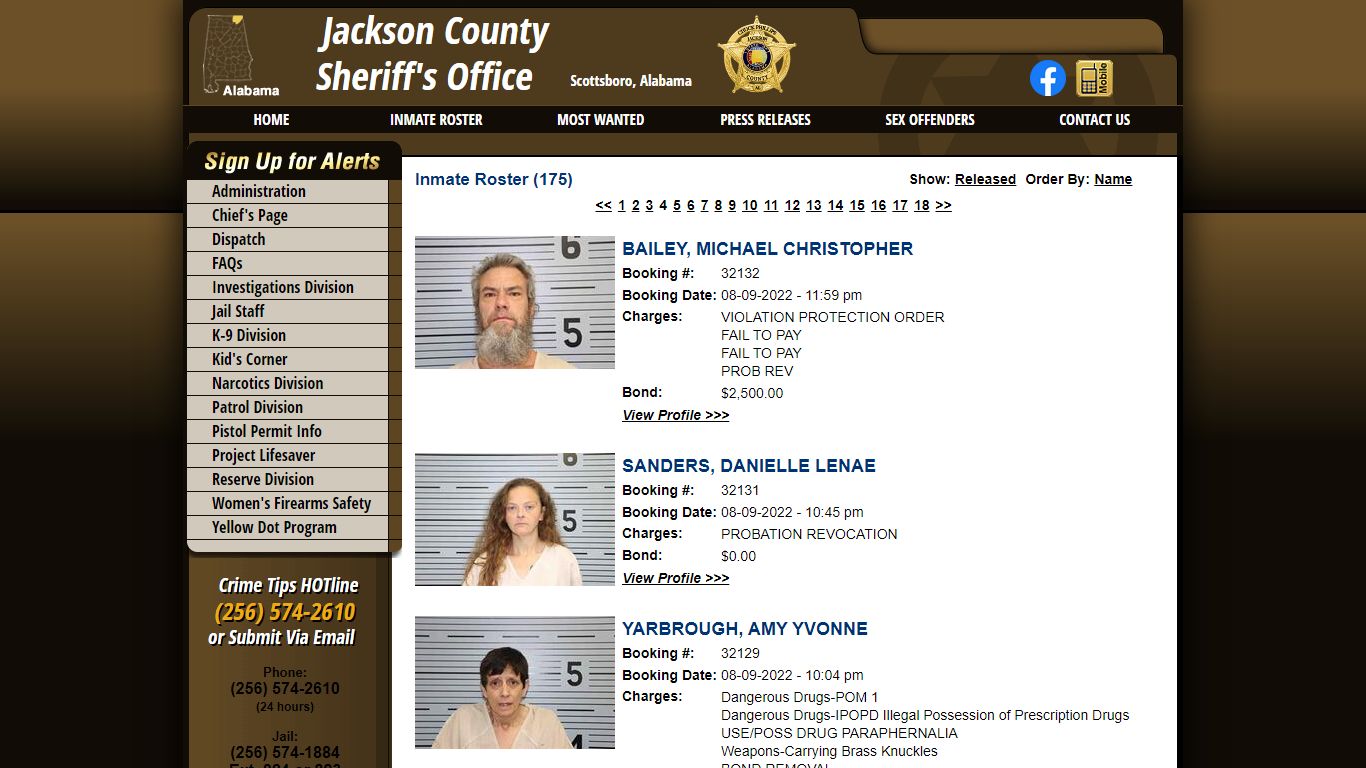 Inmate Roster - Jackson County Sheriff's Office