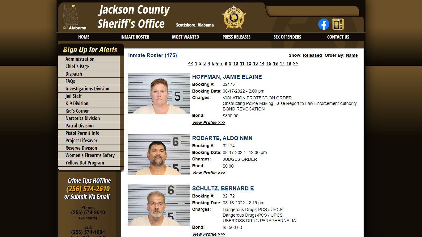 Inmate Roster - Jackson County Sheriff's Office