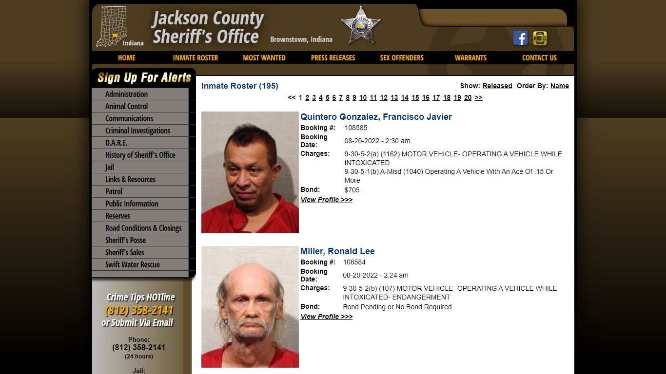 Inmate Roster - Current Inmates Booking Date Descending - Jackson ...